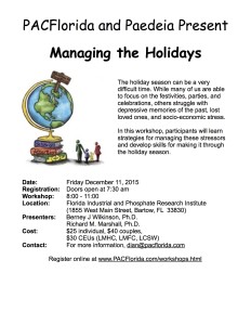 Managing the Holidays Workshop 12.11.15 Flier